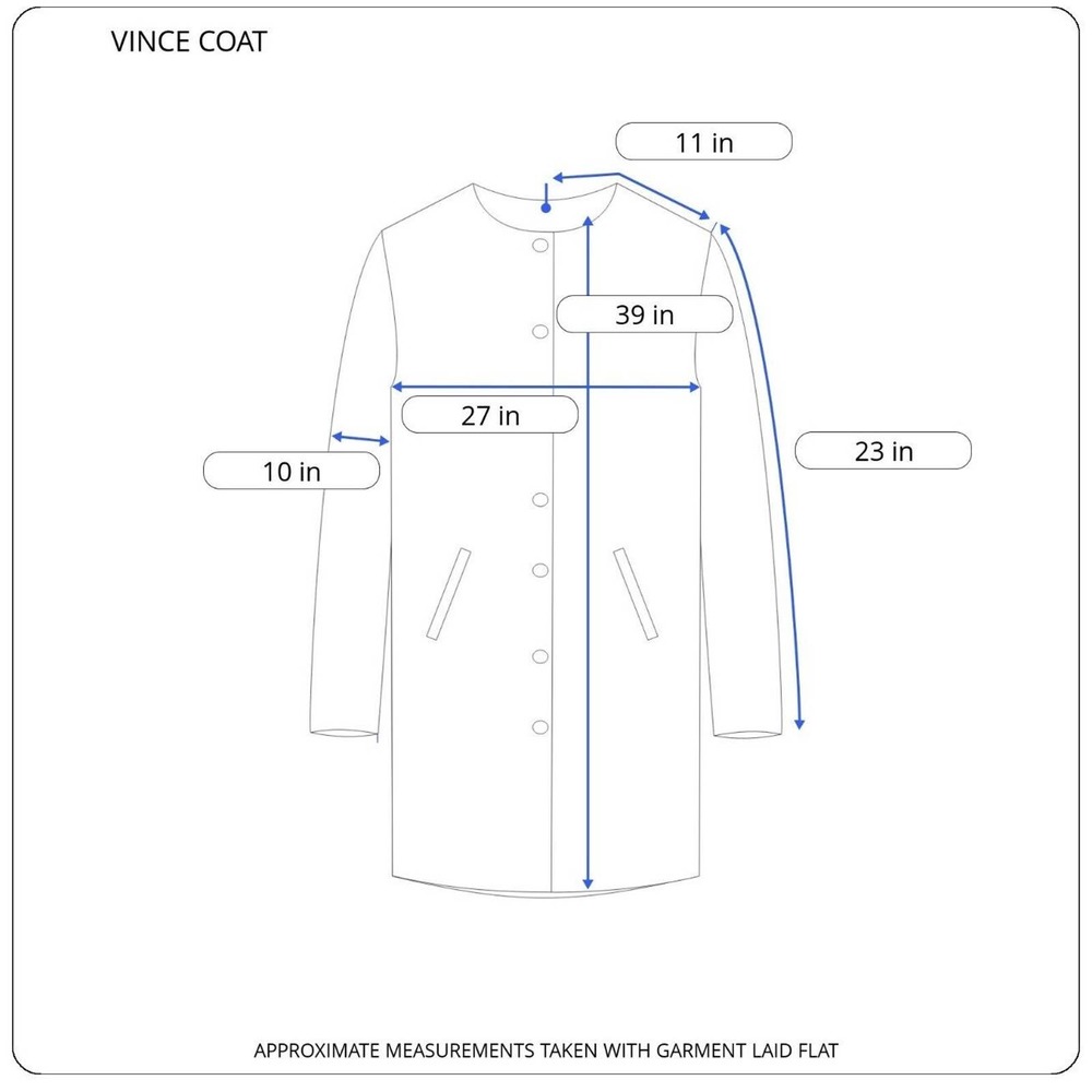 Vince Black Collarless Open-Front Coat Wool & Cashmere Blend - Picture 13 of 16